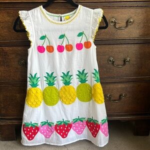 Colorful Fruit Print Kids Dress